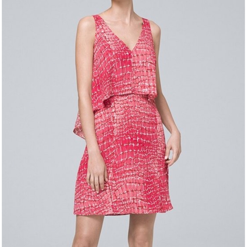 NWOT White House Black Market Coral Snake Dress